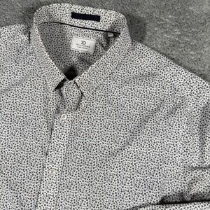 7 Diamonds 4 Way Stretch Performance Floral All Over Print Button Shirt Size 2XL